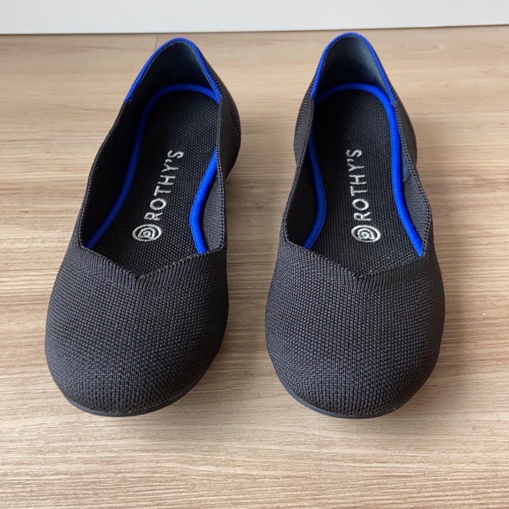 Rothy’s Rounded Toe Flat, Black, US size 8.5